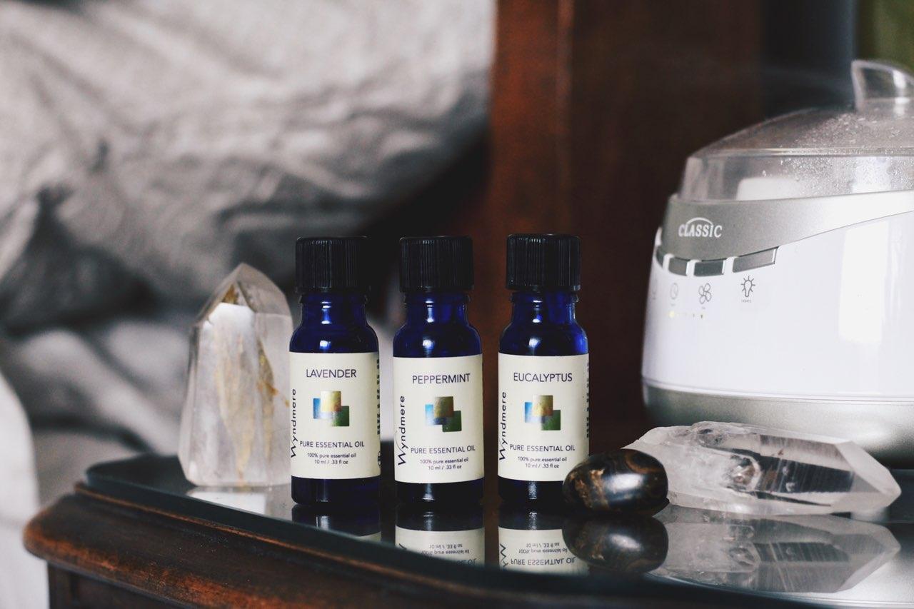 Therapeutic essential oils for headaches or migraines