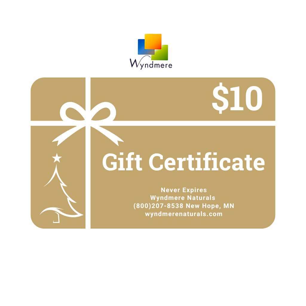 Wyndmere $10 Holiday Gift Card( Gold &amp; White) 