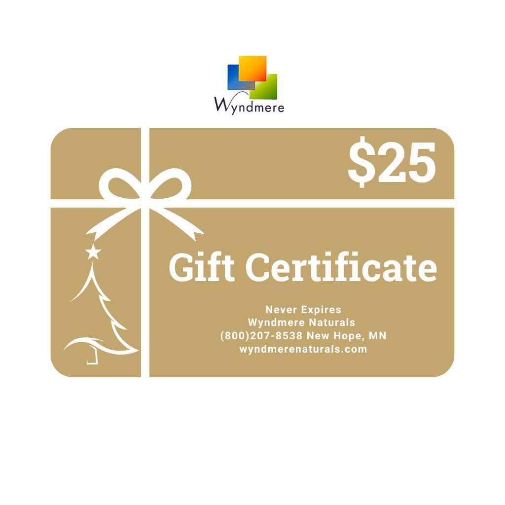 Wyndmere $25 Holiday Gift Card( Gold &amp; White) 