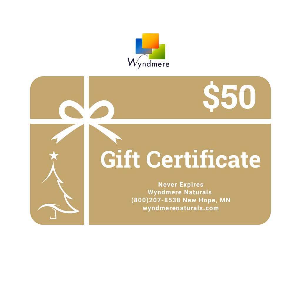 Wyndmere $50 Holiday Gift Card( Gold &amp; White) 