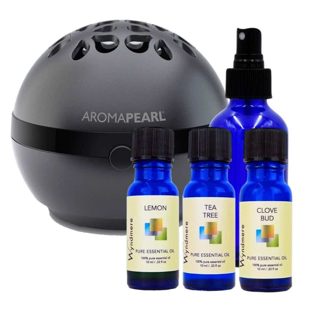 Wyndmere - Everyday Clean Shower Oils 4oz Glass Mister AromaPearl Black