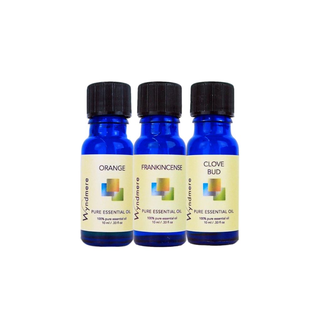 For a DIY diffuser blend, wyndmere orange, Frankincense, and Clove Bud essential oils.