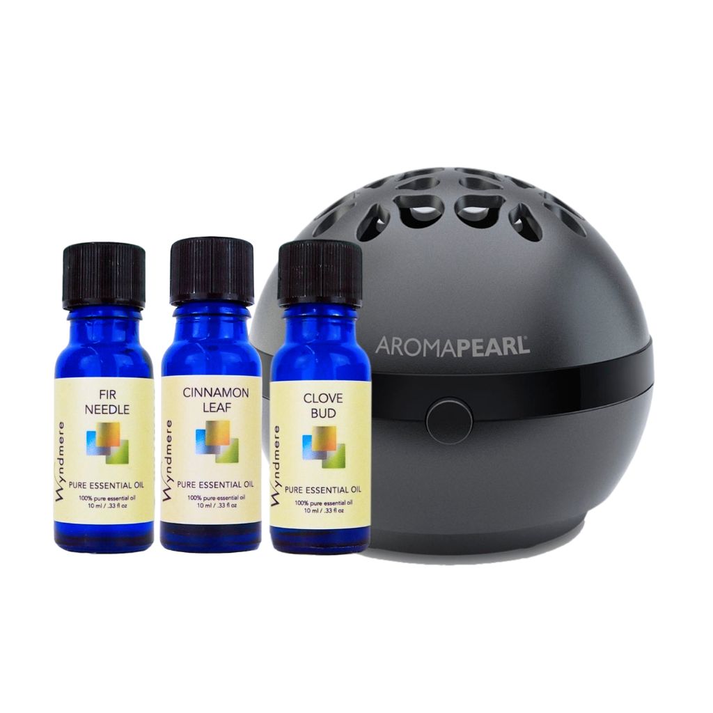 Wyndmere Winter Forest Fir Needle-Cinnamon-Clove Bud Oils + AromaSens black.
