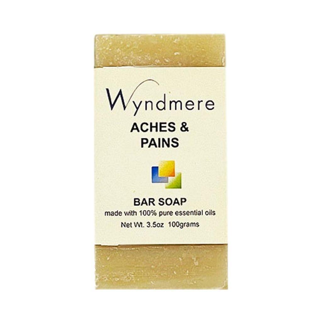 Handcrafted, hand cut bar of Aches & Pains Soap using the best essential oils for sore muscles