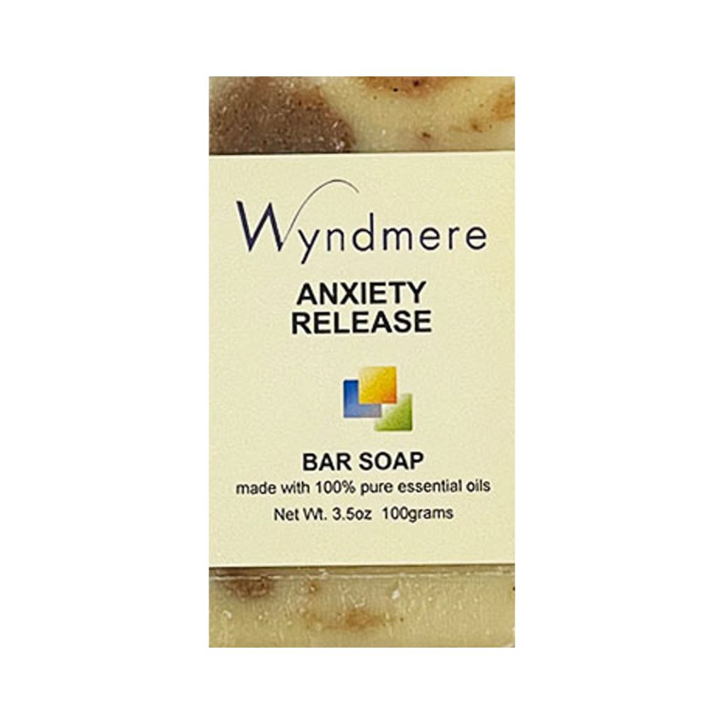Bar of Anxiety soap made with the best essential oils for anxiety that is handcrafted and hand cut