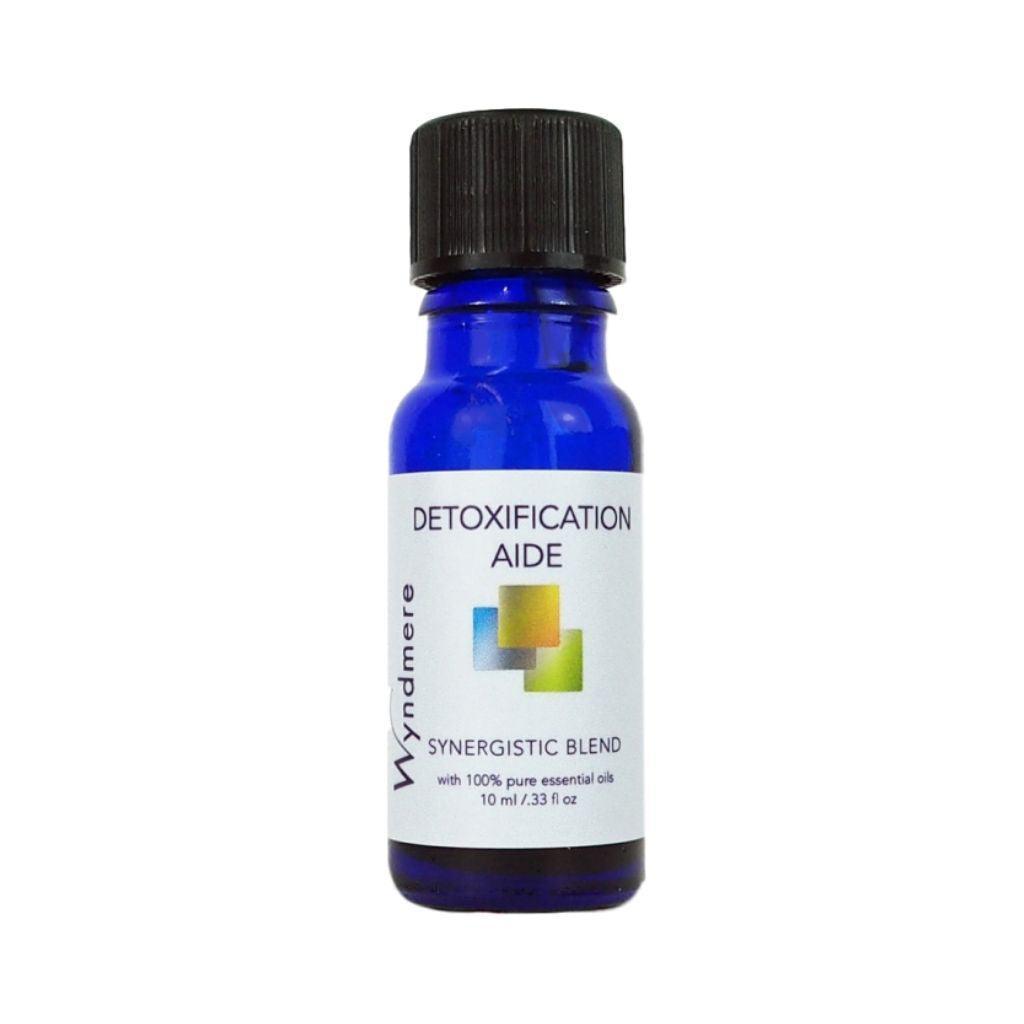 Wyndmere Detoxification Aide essential oil blend in a 10ml cobalt blue bottle