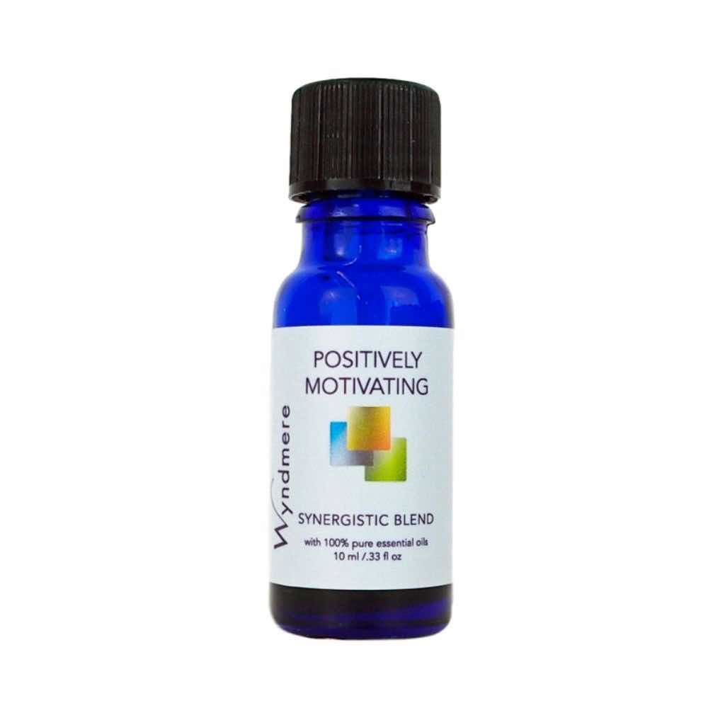 Wyndmere Positively Motivating essential oil blend in a 10ml cobalt blue bottle