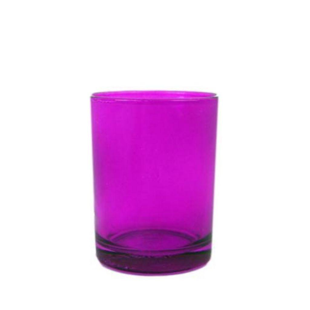Purple straight walled votive candle holder