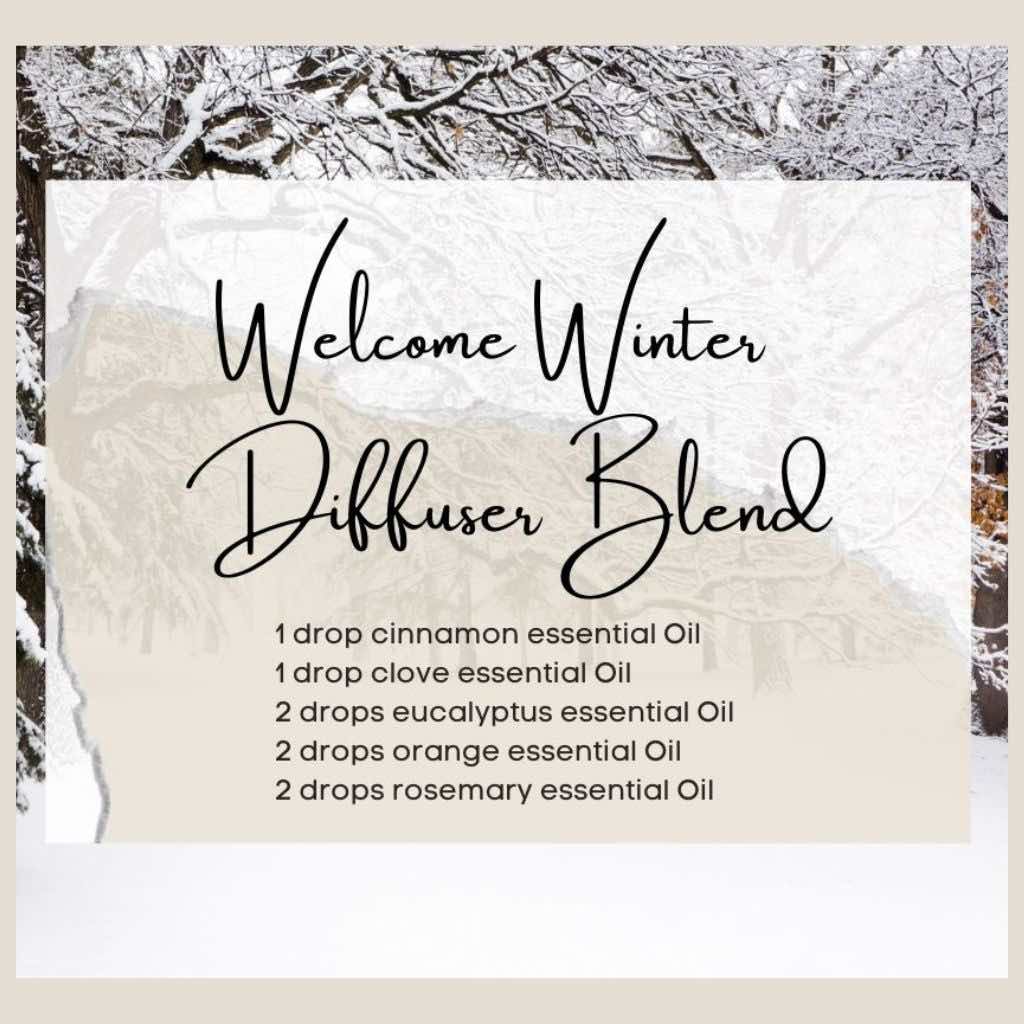 Welcome Winter Diffuser Blend recipe card