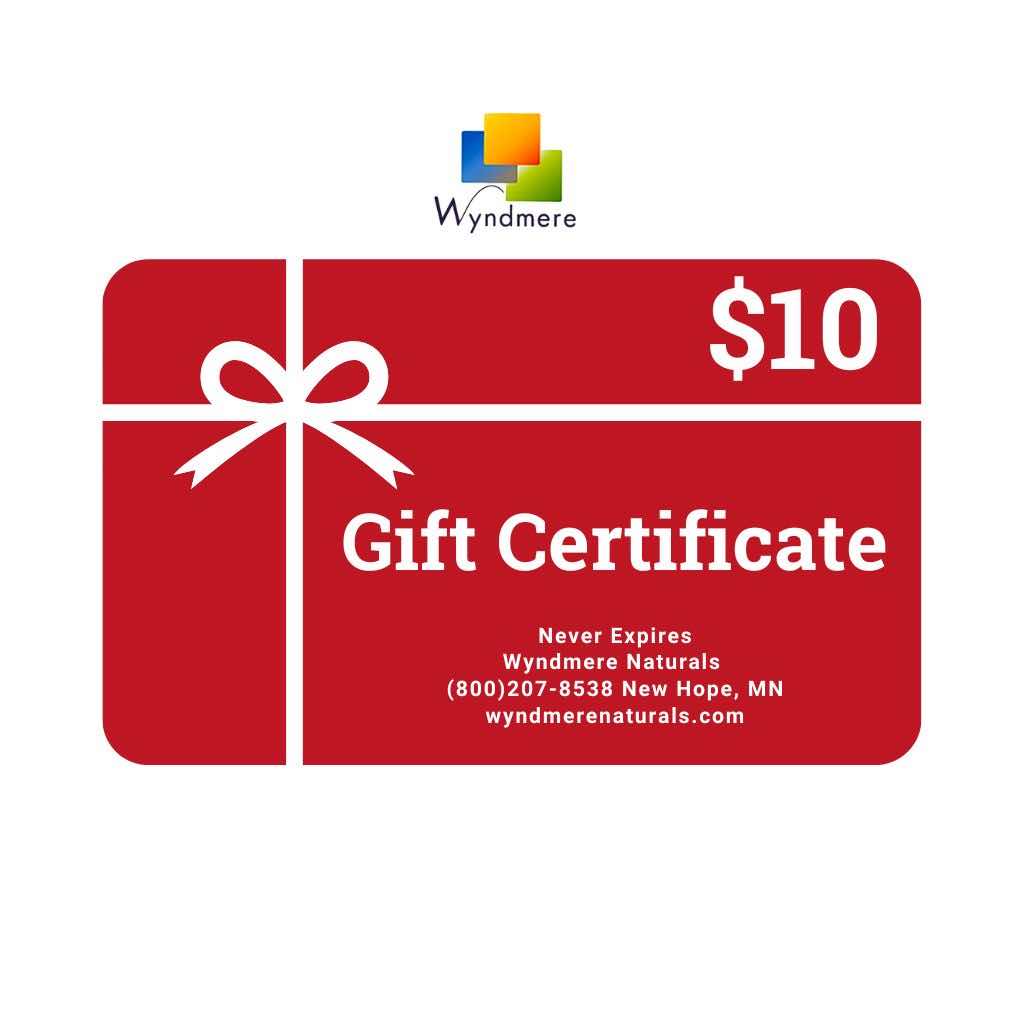 Wyndmere $10 Holiday Gift Card (Red White) 