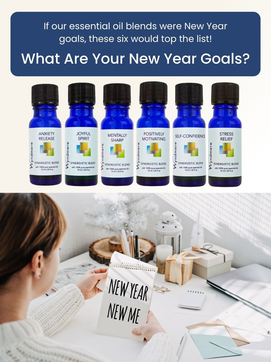 Wyndmere - 2025 New Year Goals with Anxiety Release, Joyful Spirit, Mentally Sharp, Positively Motivation, Self-Confidence, Stress Relief Blends.