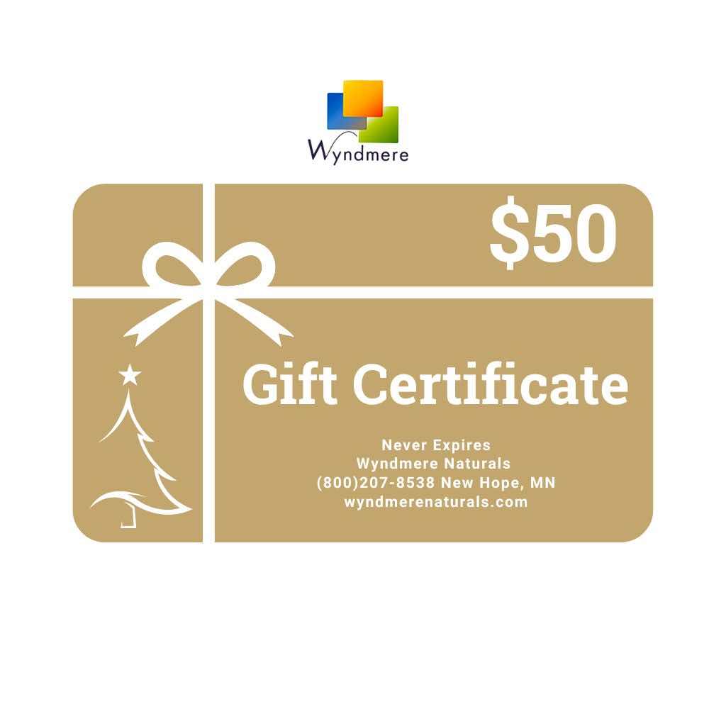 Wyndmere $50 Holiday Gift Card( Gold & White) 