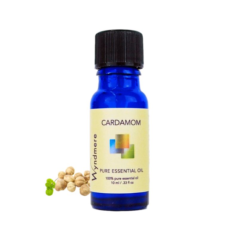 10ml Cobalt blue bottle of Cardamom essential oil