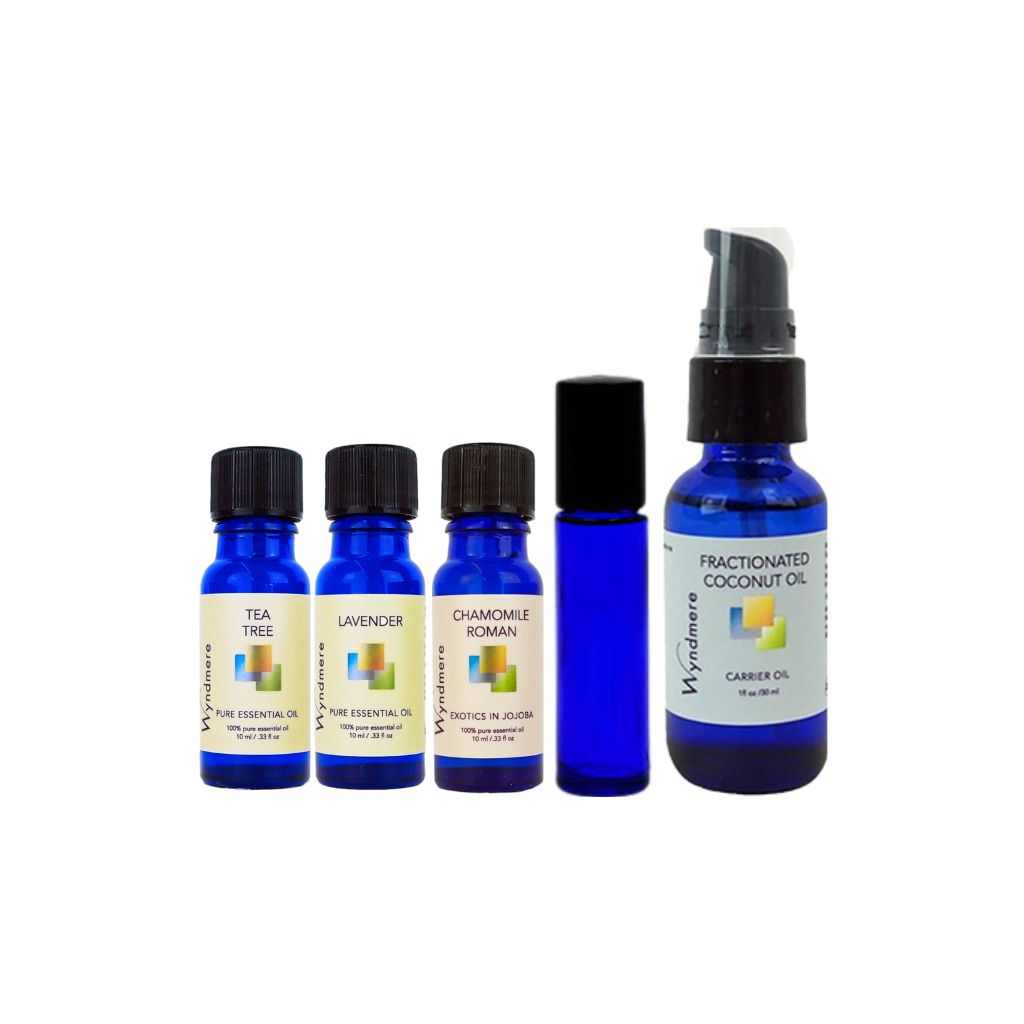 Wyndmere Tea Tree, Lavender, Chamomile Essential Oil, Roll-on Bottle, Fractionated Coconut Oil