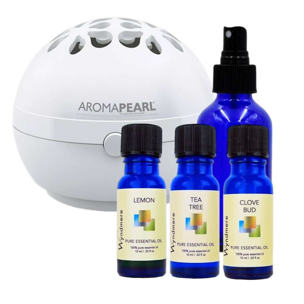 Wyndmere - Everyday Clean Shower Oils 4oz Glass Mister AromaPearl White