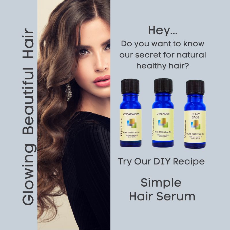 Wyndmere has the secret to natural healthy hair. Cedarwood, Clary sage, and Lavender.