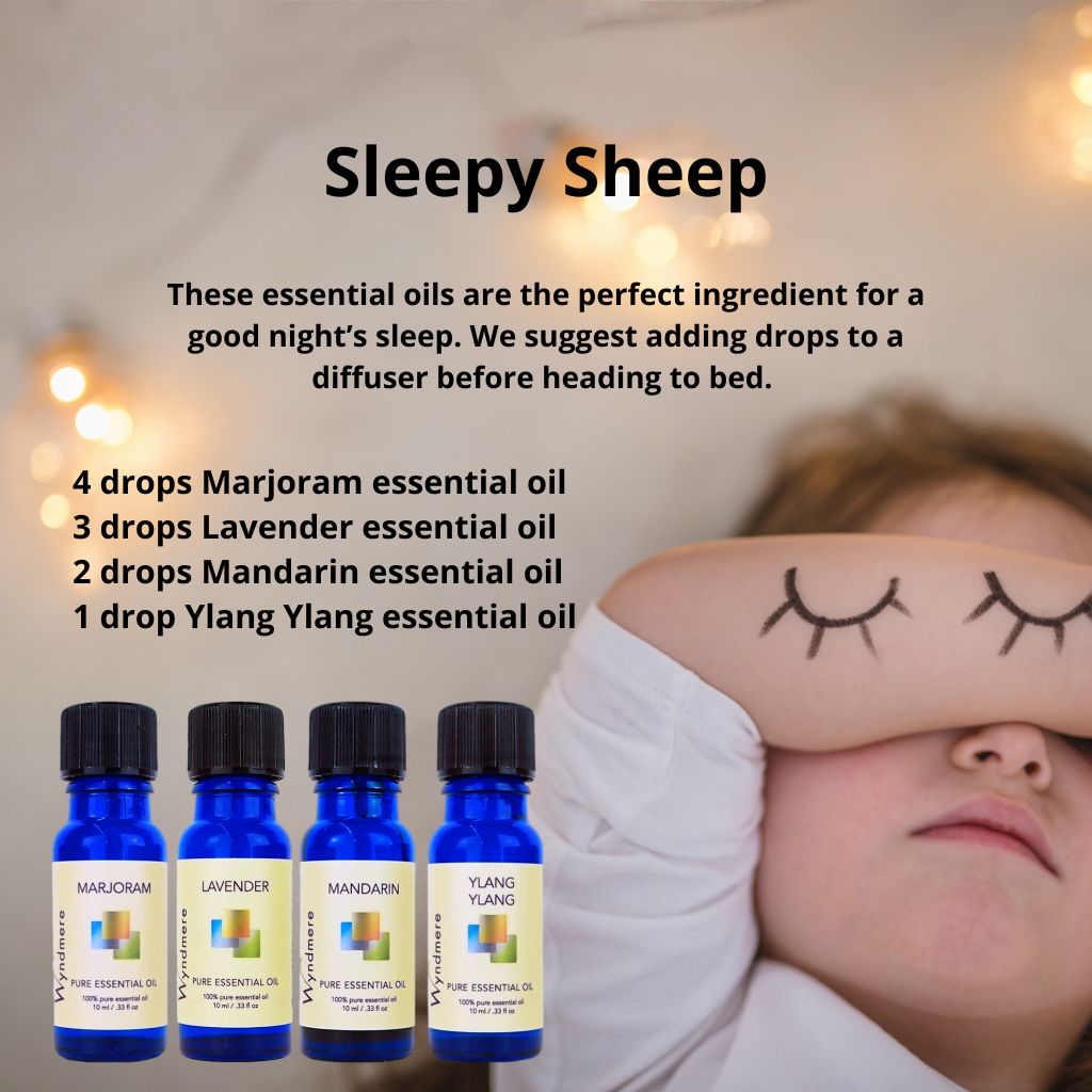 Wyndmere - Sleepy Sheep DIY Recipe Card with Marjoram-Lavender-Mandarin-Ylang Ylang Oils