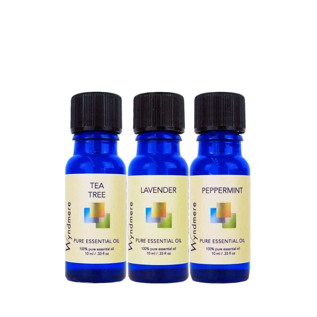 Wyndmere - Essential oils tea tree, lavender, and peppermint for Yoga Mat Blend Bundle.