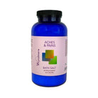 24 ounce cobalt blue bottle of Wyndmere Aches & Pains Bath Salt