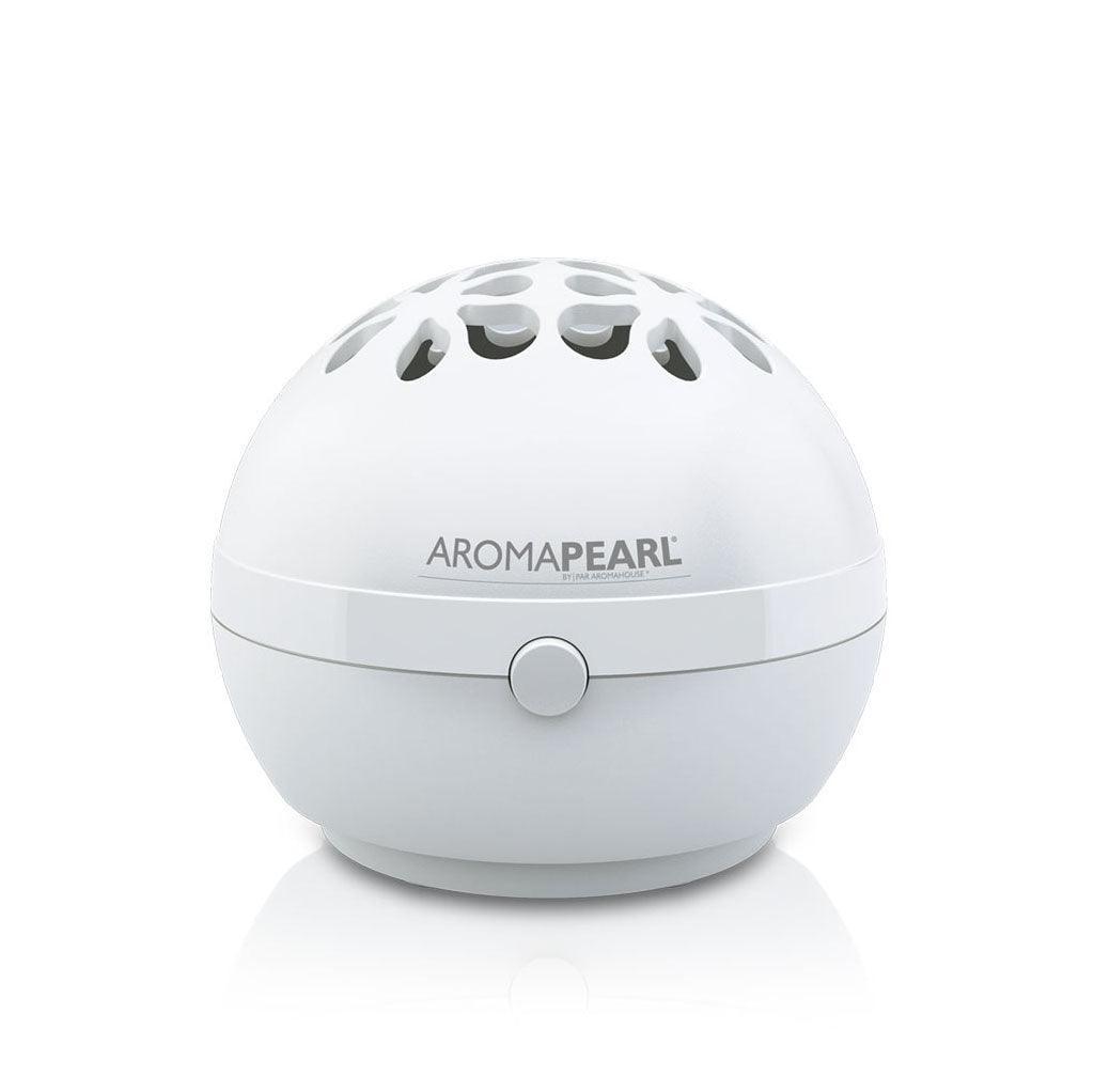 White AromaPearl personal aromatherapy diffuser for essential oils. Use for home, work or travel