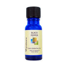 Black Pepper - Blue bottle of Wyndmere Black Pepper Essential Oil with a strong peppery, spicy aroma