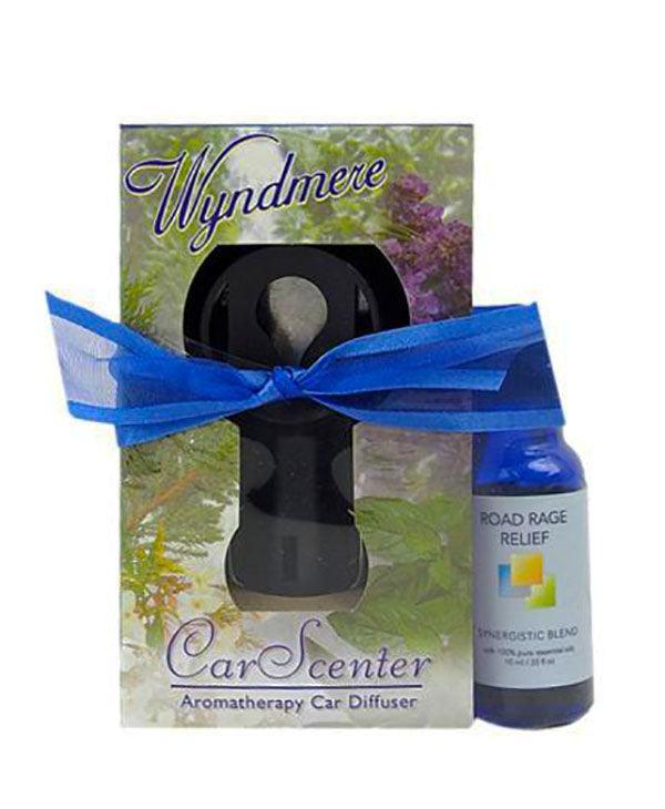 CarScenter with Wyndmere Road Rage blend tied with a blue ribbon.