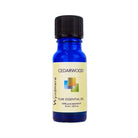 Cedarwood - 10ml cobalt blue bottle of Wyndmere Cedarwood Essential Oil that has a woody aroma