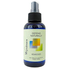 4oz cobalt blue spray bottle of Wyndmere Defend Naturally