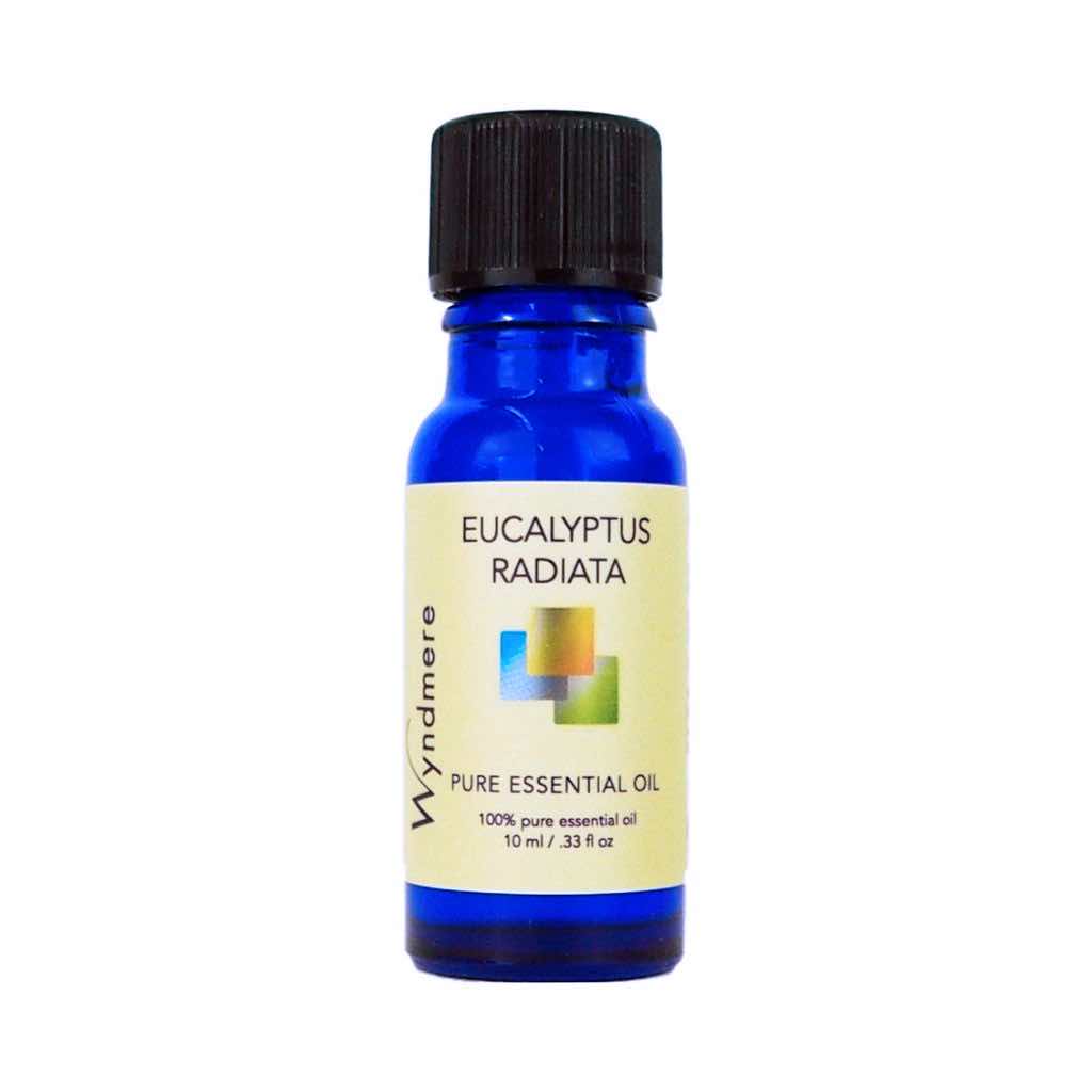 Eucalyptus radiata - 10ml bottle of Wyndmere Eucalyptus radiata Essential Oil with a fresh, camphorous aroma
