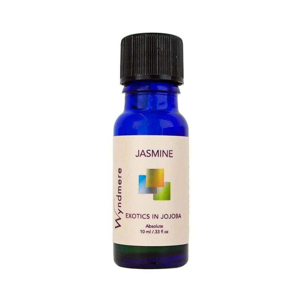 Wyndmere Jasmine Oil diluted in Jojoba in a 10ml cobalt blue bottle