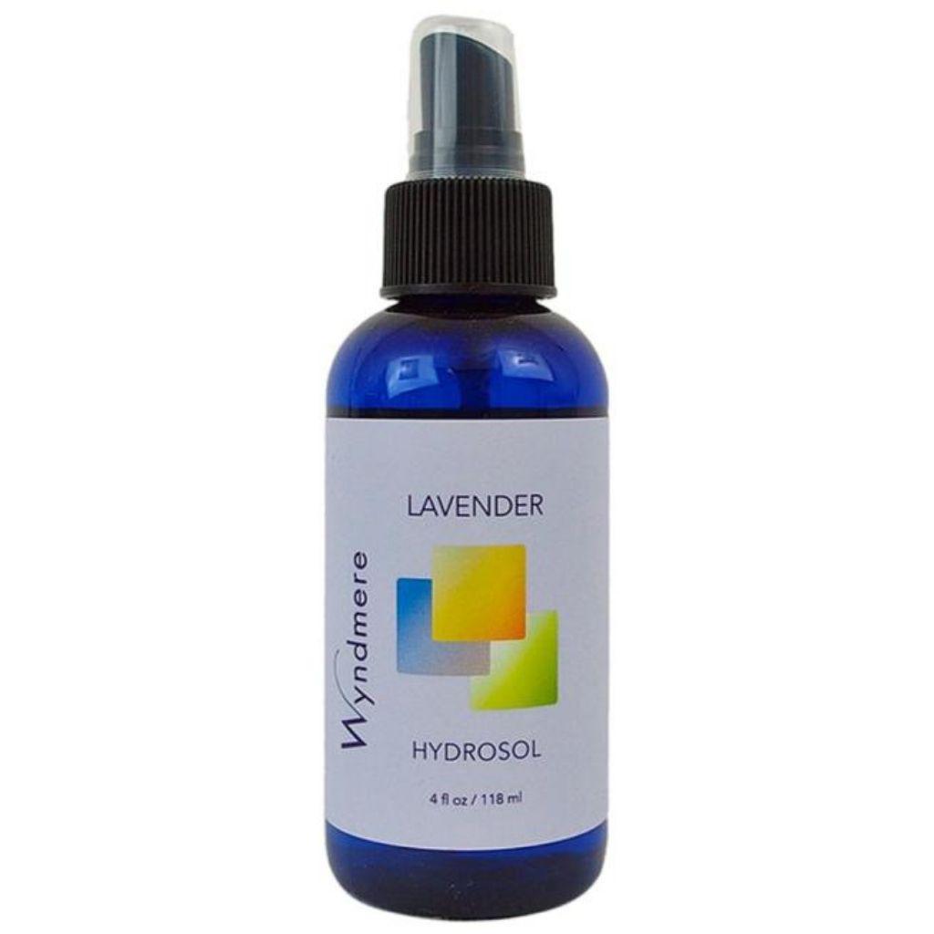 4oz cobalt blue bottle of Lavender floral water, a true hydrosol