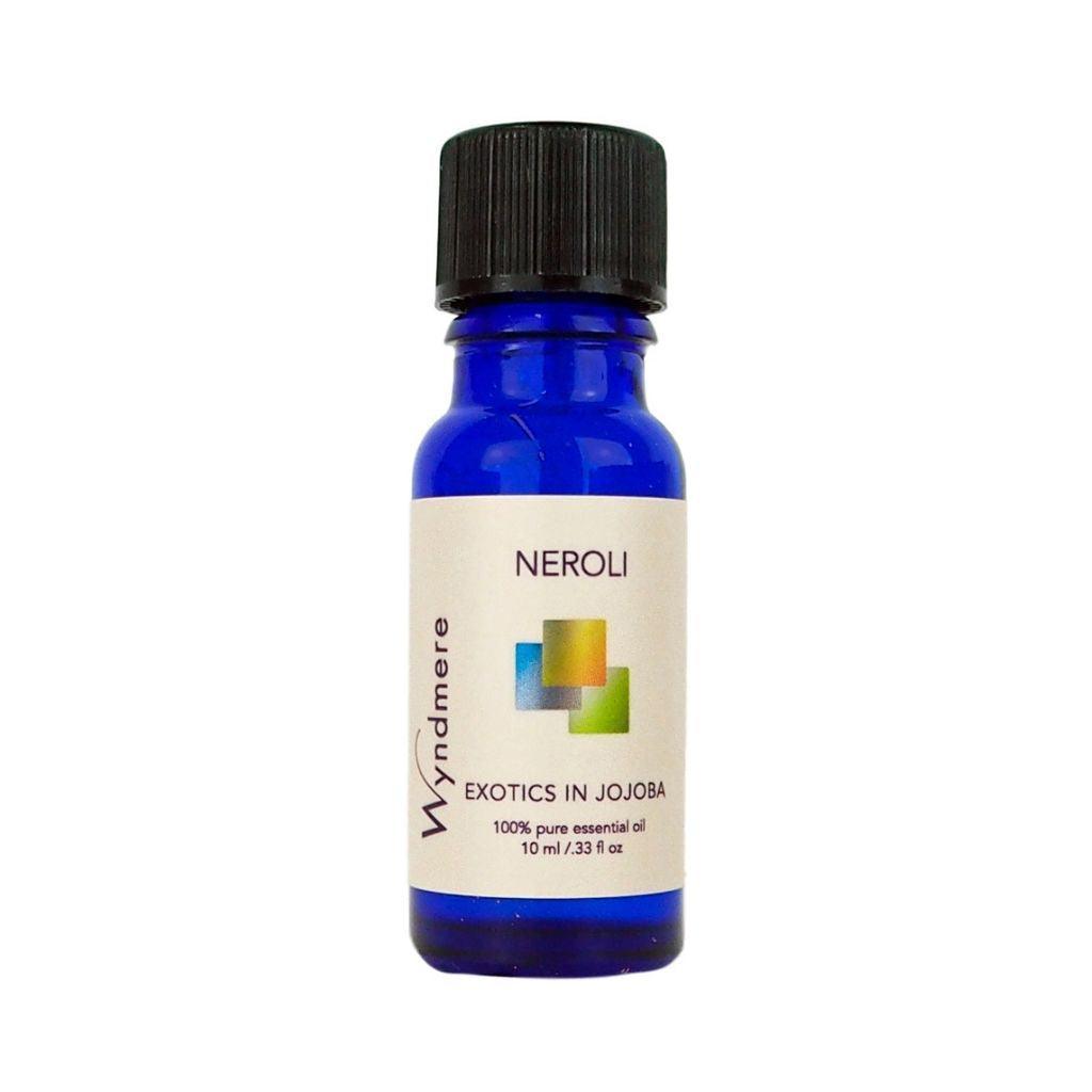 Neroli - 10ml cobalt blue bottle of Wyndmere Neroli Essential Oil diluted in Jojoba also referred to as Orange Blossom