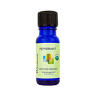 Peppermint - 10ml cobalt blue bottle of Wyndmere Certified Organic Peppermint Essential Oil that has a fresh, minty scent