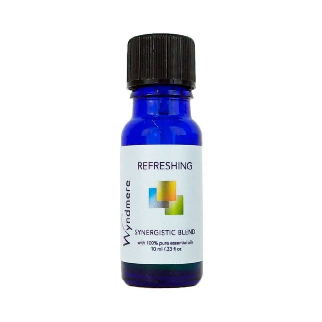 Wyndmere Refreshing essential oil blend in a 10ml cobalt blue bottle