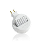 White ScentBall that plugs into an outlet for immediate diffusion of essential oils.