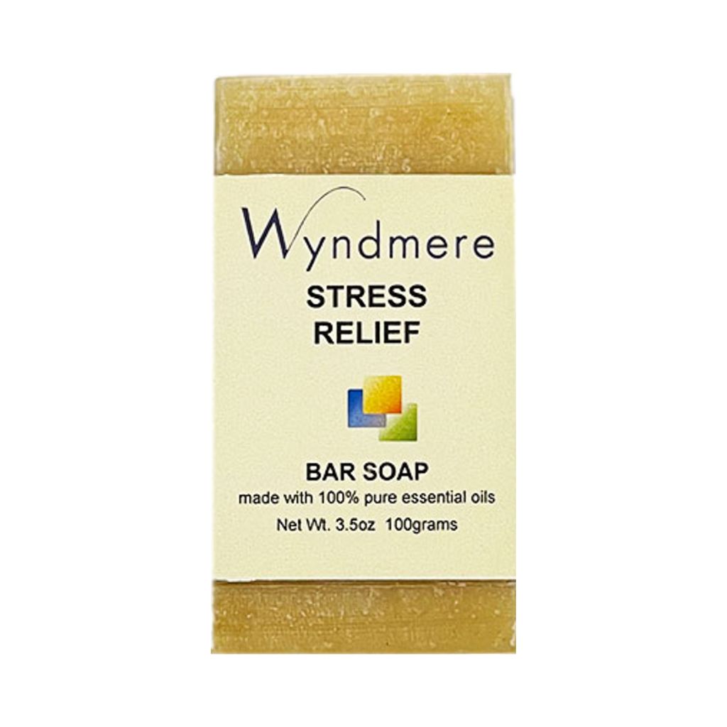 A hand crafted bar of Stress Relief soap that combines the best essential oils for anxiety and nervous tension