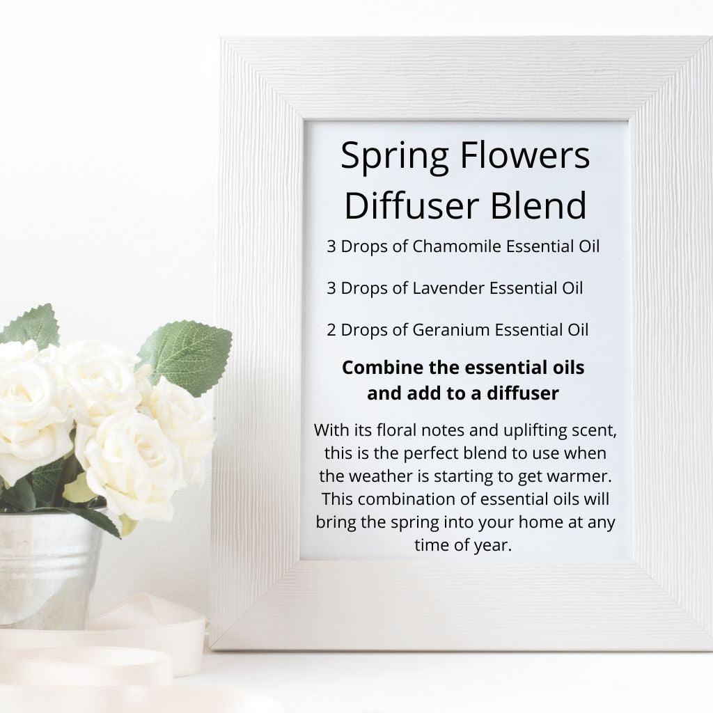 Recipe for Spring Flowers diffuser blend -  fresh, uplifting scent